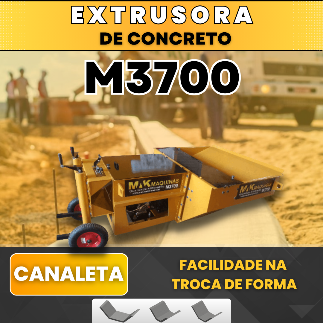 Máquina Extrusora de Concreto M3700 – Canaleta